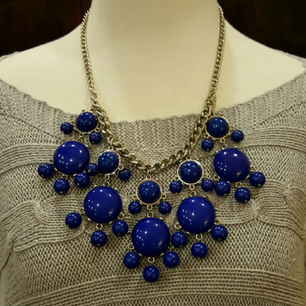 COBALT BLUE STATEMENT PIECE NECKLACE‎